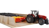 Kids Globe - Mega Slot Silo Tractors Wood - Toy Garage - 60 x 30 x 6 - Échelle 1:32 (610186)
