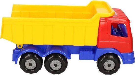 Versterker herberg Passief Speelgoed rood/geel/blauwe kiepwagen auto voor jongens 41 cm -  Buiten/binnen speelgoed... | bol.com