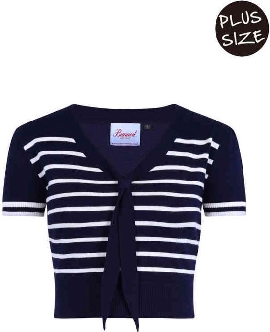 Dancing Days - SAILOR STRIPE Top - 2XL - Blauw