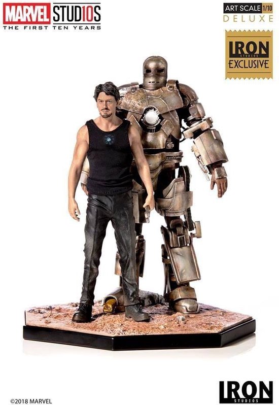 Foto: Iron studios marvel iron man mark i 1 10 scale statue ccxp 2019 exclusive beeld