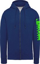 Beckum Workwear EBTR07 Hooded zip sweater met logo Ocean Blue M