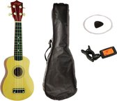 Ukelele - Johnny Brook JB310 Soprano Ukelele starterset met Ukelele, tas, clip on tuner (stemmer), snaren en plectrum - Hout