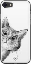 iPhone SE 2020 hoesje siliconen - Peekaboo | Apple iPhone SE (2020) case | TPU backcover transparant