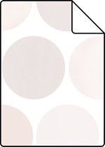 Proefstaal ESTAhome behangpapier grote stippen licht roze - 138857 - 26,5 x 21 cm