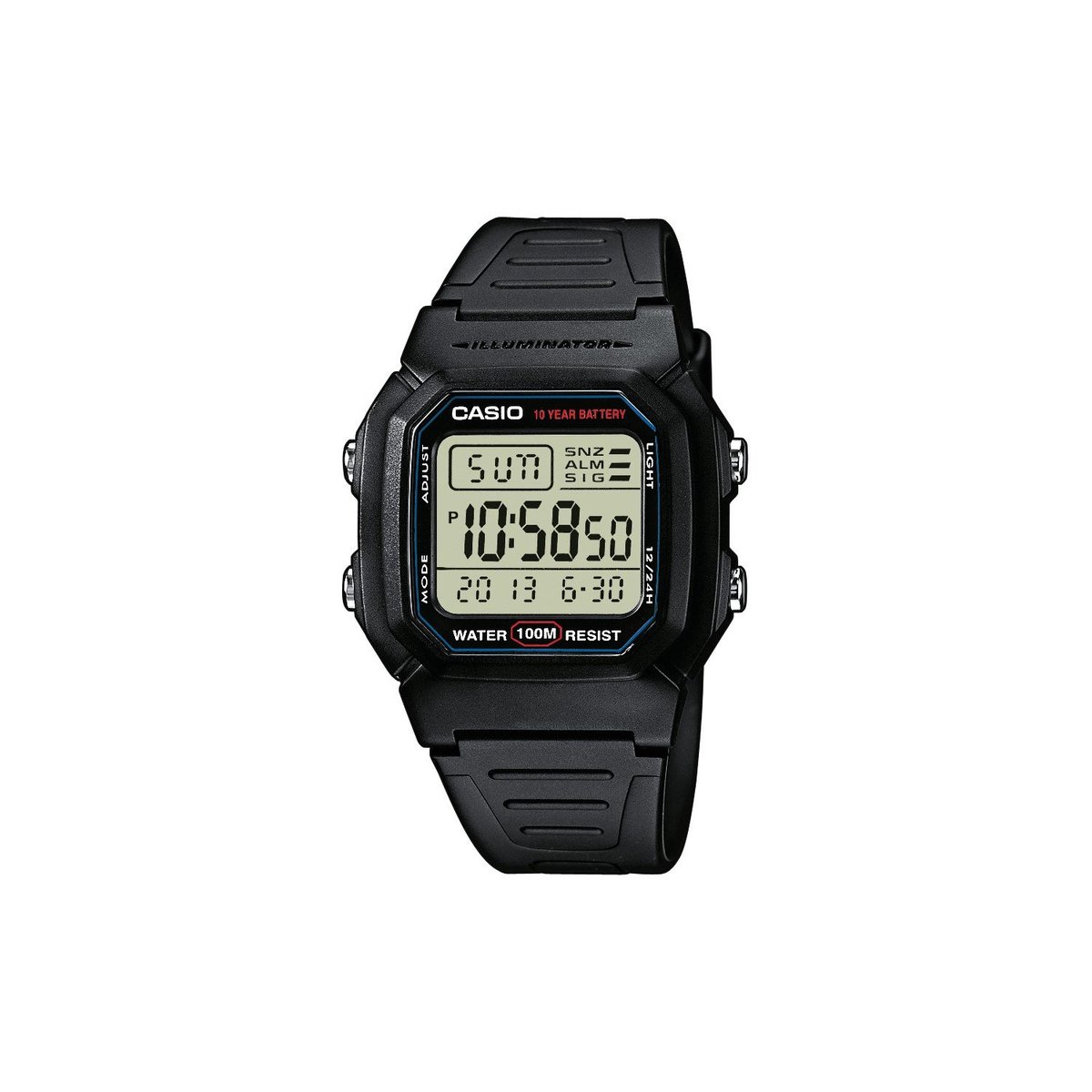 Casio Vintage Edgy W-800H-1AVES Herenhorloge 36,8 mm - Zwart