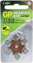 GP Batteries Hearing Aid ZA312, Batterie à usage unique, PR41, Zinc-Air, 1,4 V, 6 pièce(s), 3,6 mm