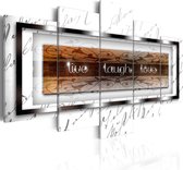 Schilderijen Op Canvas - Schilderij - live, laugh, love - white 200x100 - Artgeist Schilderij
