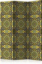 Kamerscherm - Scheidingswand - Vouwscherm - Malachite Mosaic [Room Dividers] 135x172 - Artgeist Vouwscherm