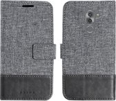 Voor Huawei Mate 9 Lite MUMXA MX102 Horizontaal Flip Canvas Stiksels Leren Case met houder & kaartsleuven & portemonnee (grijs)