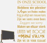 Muursticker In Onze School -  Goud -  60 x 85 cm  -  nederlandse teksten  bedrijven  alle - Muursticker4Sale