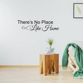 Muursticker There's No Place Like Home - Zwart - 160 x 45 cm - woonkamer engelse teksten