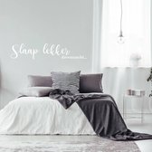 Muursticker Slaap Lekker Droomzacht - Wit - 160 x 33 cm - slaapkamer alle