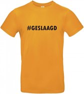 Geslaagd cadeau - T-shirt #GESLAAGD - S - Oranje