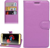 Voor ZTE A910 litchi textuur horizontale flip pu lederen tas met houder & kaartsleuven & portemonnee (paars)