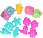 Zandbak zand werd groen