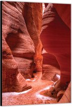 Dibond –Oranje Grote Rotsen– 40x60cm Foto op Aluminium (Met Ophangsysteem)