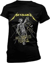 Metallica Dames Tshirt -M- And Justice For All Tracks Zwart