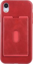 UNIQ Accessory iPhone XR Kunstleer Backcover hoesje met portemonnee - Rood