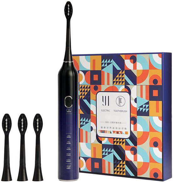 Gloovon® Elektrische Tandenborstel - Sonische - Voor Gevoelige Tanden & Tandvlees - 5 Standen & 120 Dagen Accu - USB-C - Met Timer - Zwart
