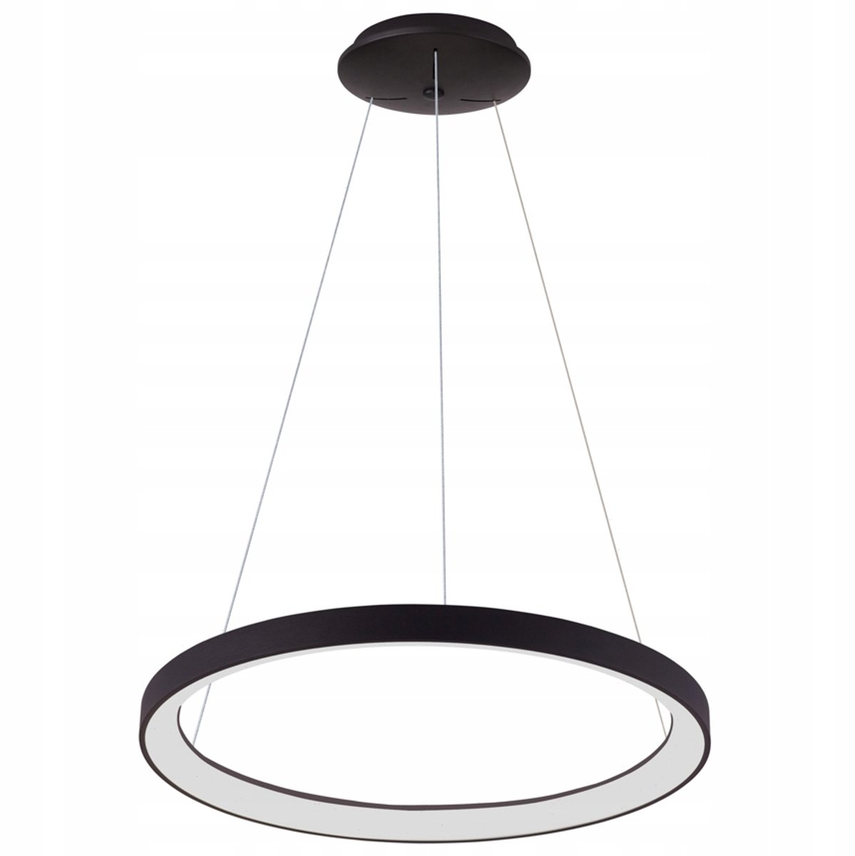 Moderne LED Plafondlamp Zwart Rond 58cm Dimbaar Vico
