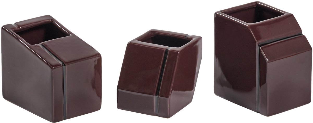Serax Silos Mini Vaas Set Van 3 Burgundy Rood
