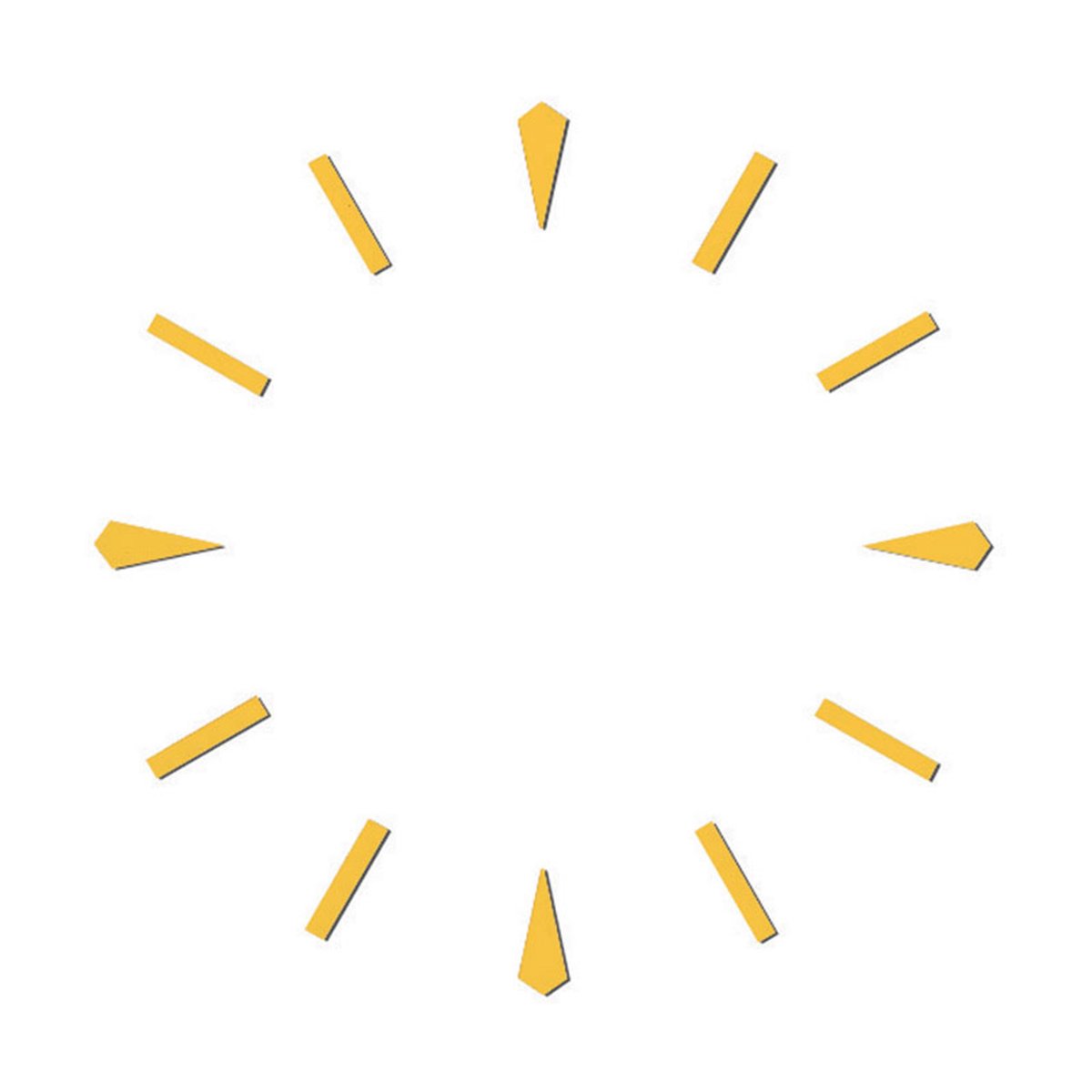 Nummerset staven messing geel L=25mm