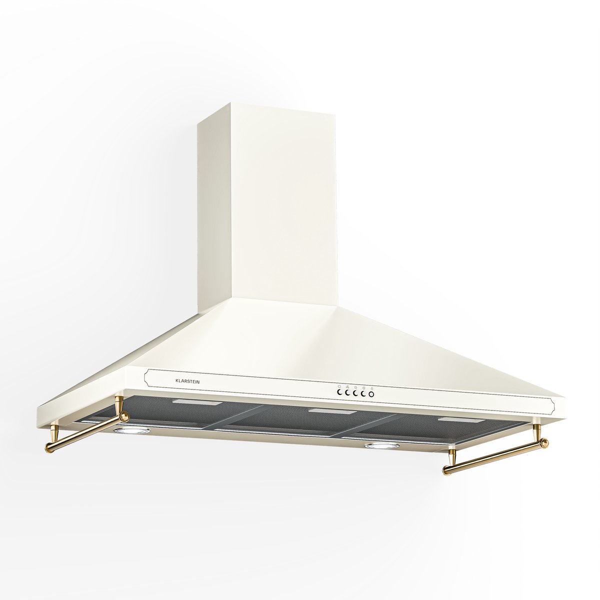 Klarstein Afzuigkap Voor De Keuken, Afzuigkap Recirculatie/Afvoer, Afzuigkap 90 cm, Afzuigkap Met Vaatwasserbestendig Filter, Stille Afzuiging, Afzuigkappen Met 630 m³/h Luchtstroom,5 m³/u 48 cm - voor Keuken - Vetfilter - Dampkap