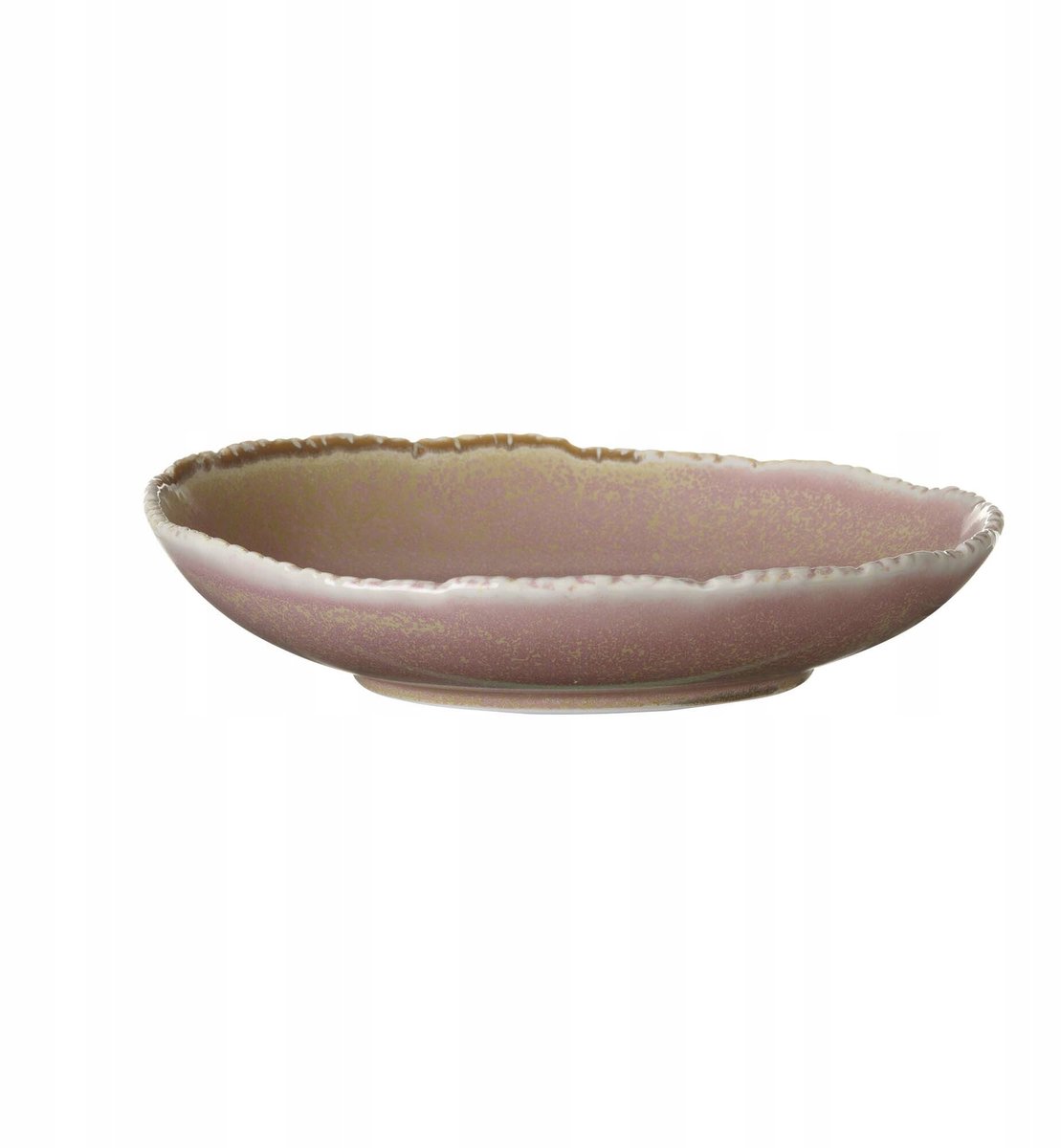 Diep Bord Rosa 250 mm - Porselein met handafwerking - 1 stuk