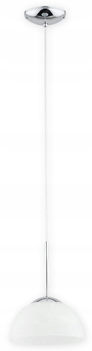 Freja Hanglamp Chroom Wit Alabast - 1 lichtpunt E27