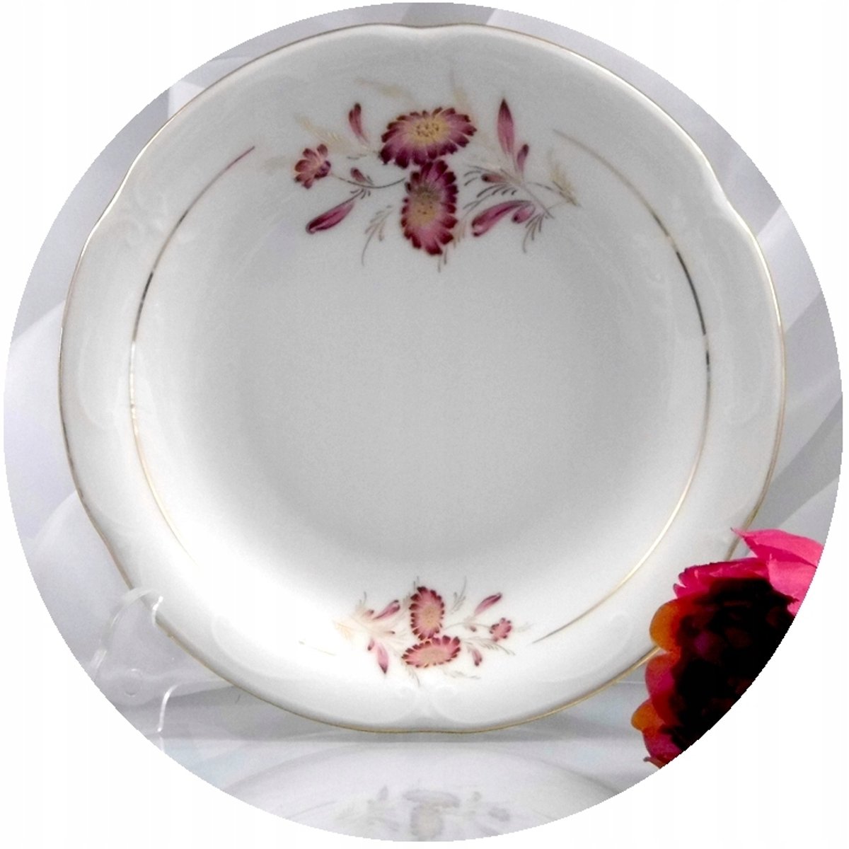 Kamélia Bord 17cm Porselein - Decoratie 023