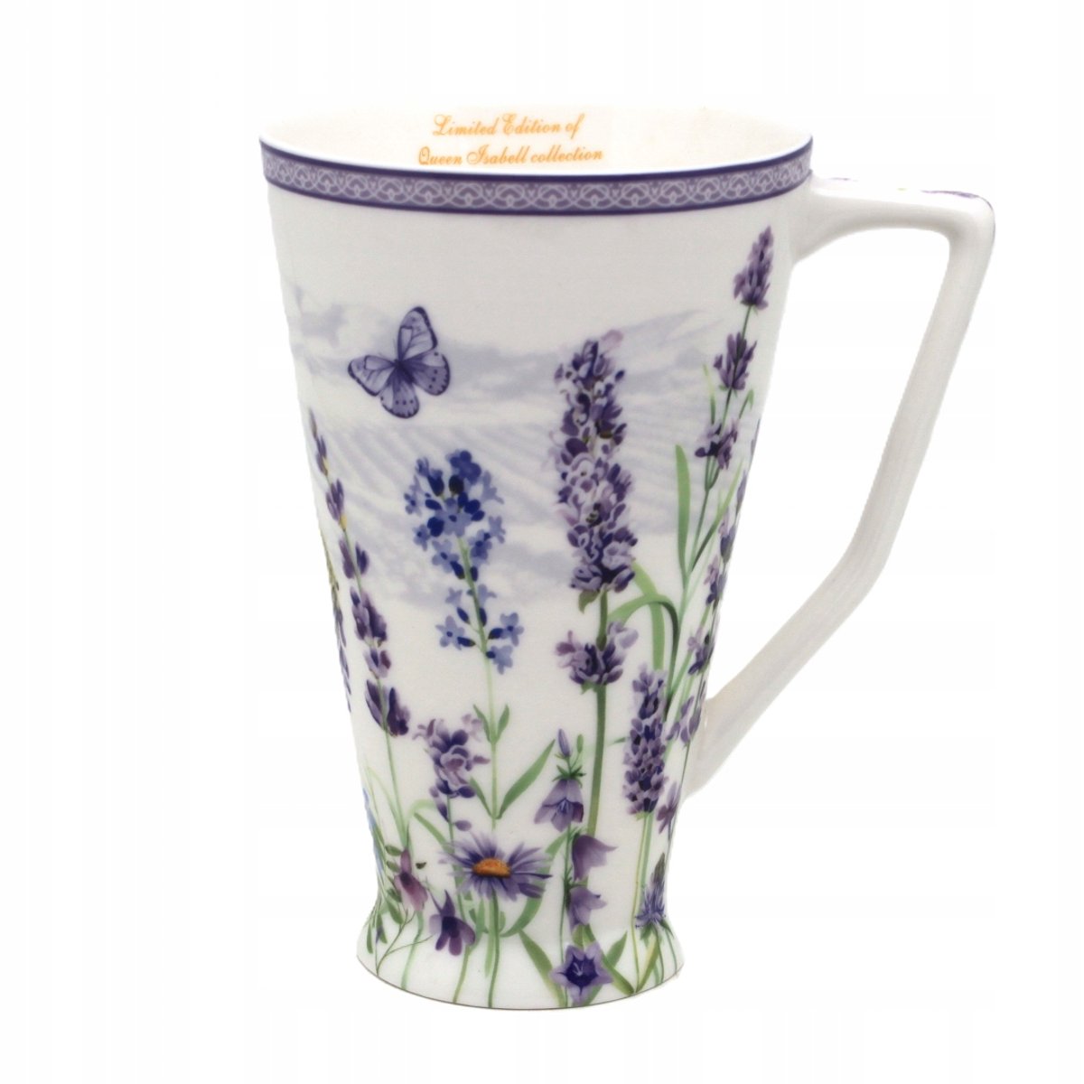 Grote Porseleinen Mok met Lavendelmotief - 500 ml - Perfect cadeau