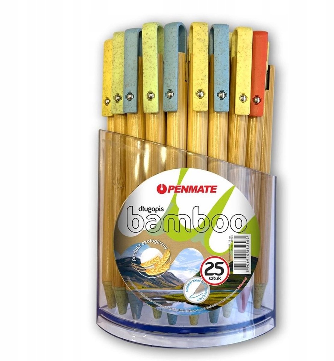 Penmate Bamboe Pennen 25 Stuks - Blauwe Inkt, Milieuvriendelijk