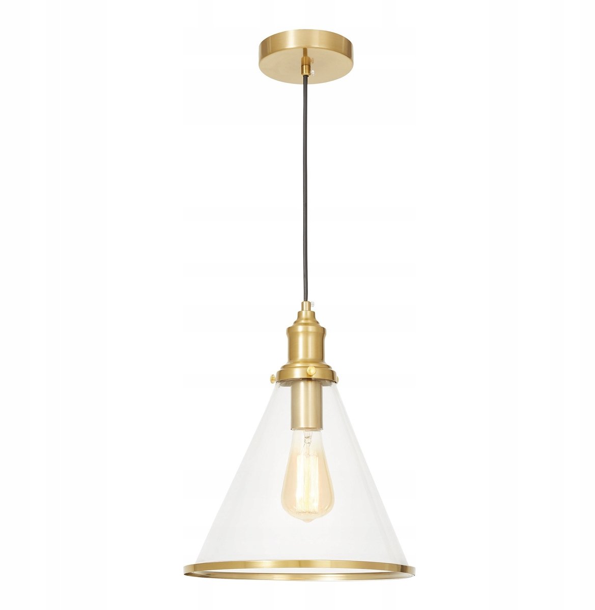 Lumina Deco Feroli Hanglamp Glas Messing E27 - Modern Design