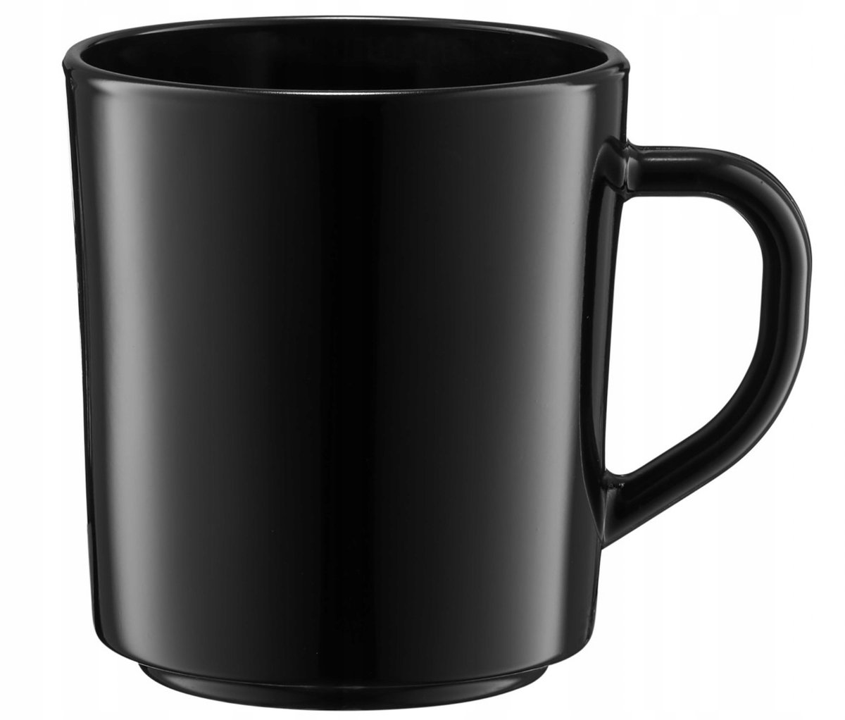 Ambition Glazen Mok met Oor - Zwart, 270ml - Stijlvol en Duurzaam