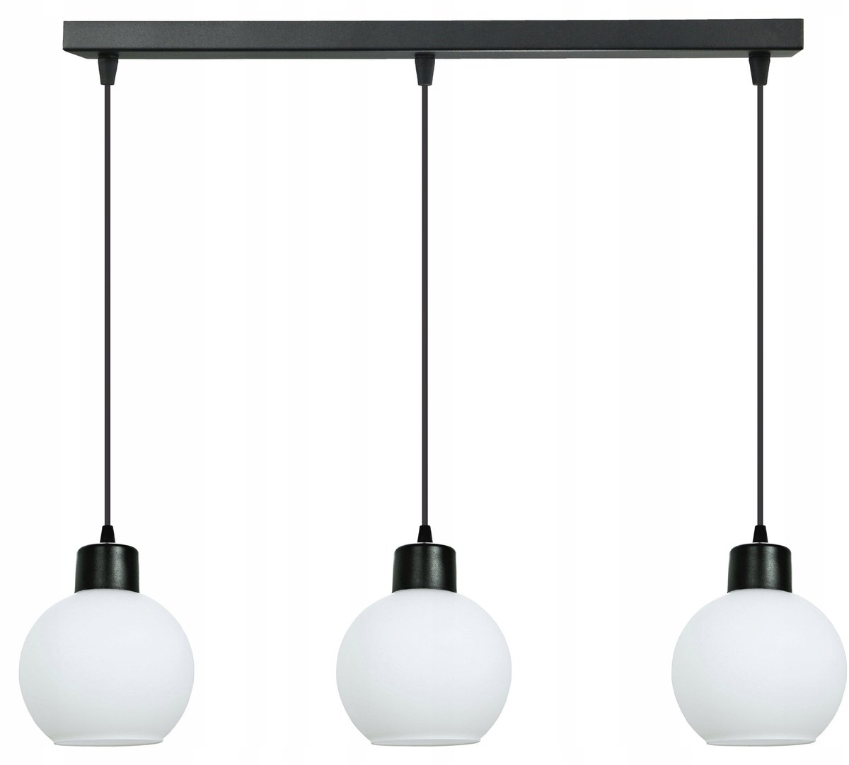 Komat Dora hanglamp zwart E27 3-lichts modern
