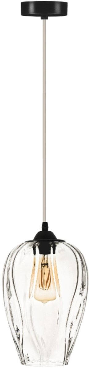 Allura 1S Hanglamp met Glazen Kap - Modern & Glamour