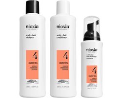 Nioxin System 4 - Trial Kit - voor Gekleurd Haar - Anti Haaruitval - Gevorderde Uitdunning - 150+150+40ml