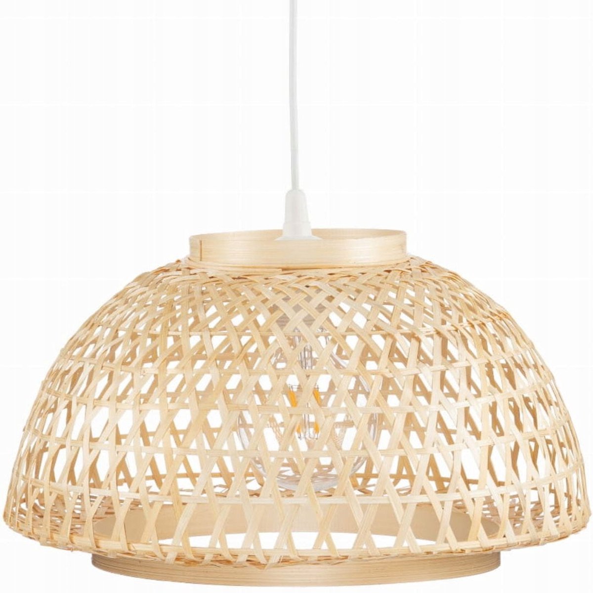 BOHO Bamboe Hanglamp Koepel PHU11A - Natuurlijk & Stijlvol