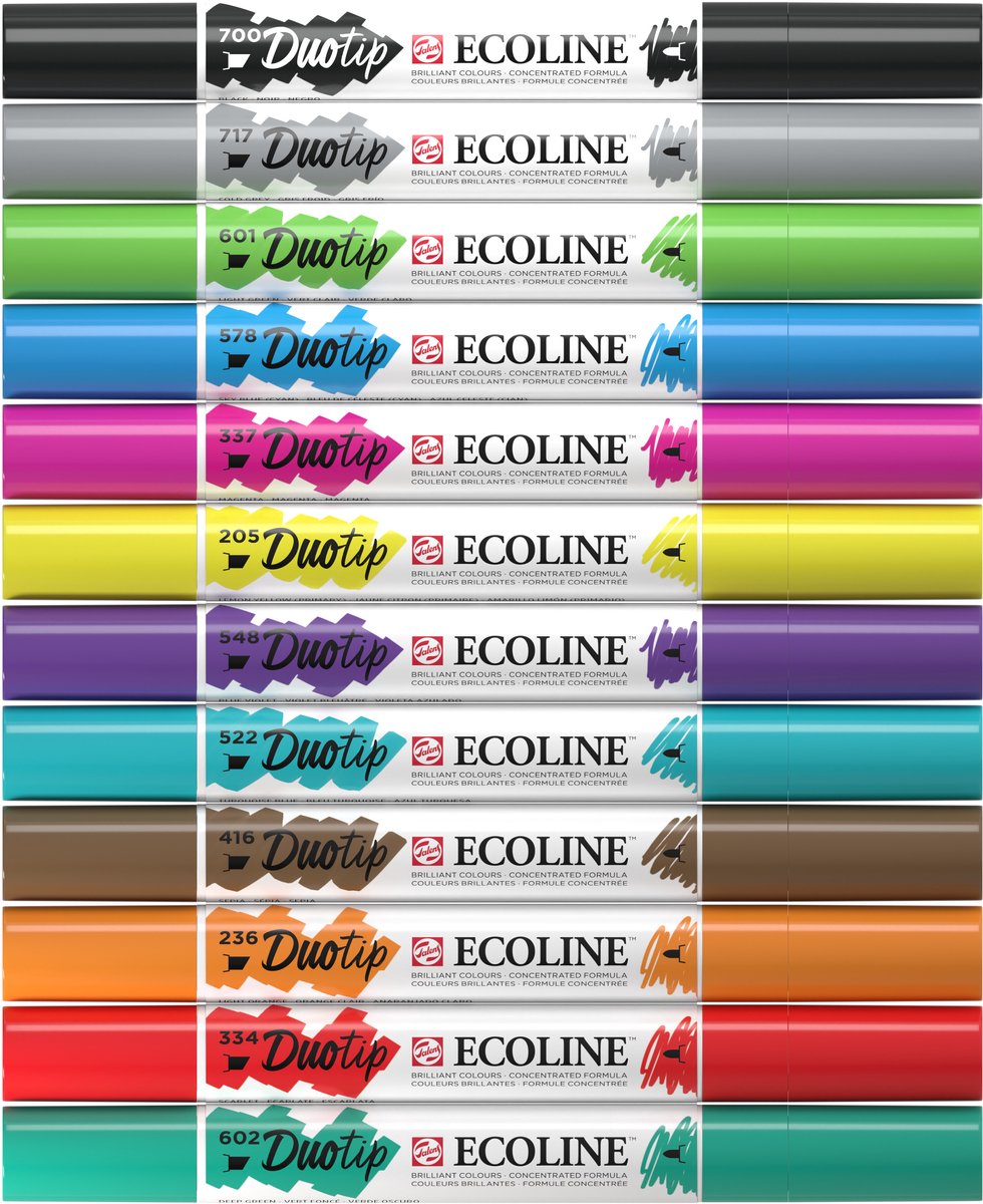 Duotip talens ecoline set 12 stuks basis | 3 stuks