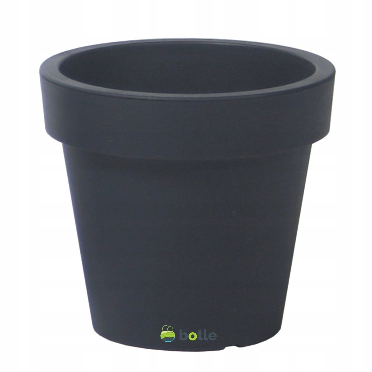 Antraciet Ronde Pot 40cm - Klassiek Mat Kunststof