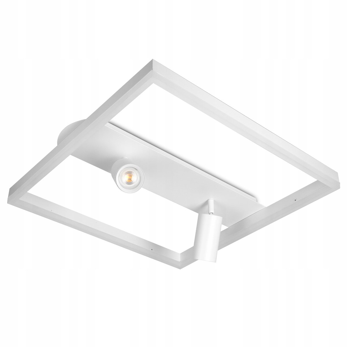 Moderne LED Plafondlamp 38W met 2x GU10 Spots - Stijlvol Wit