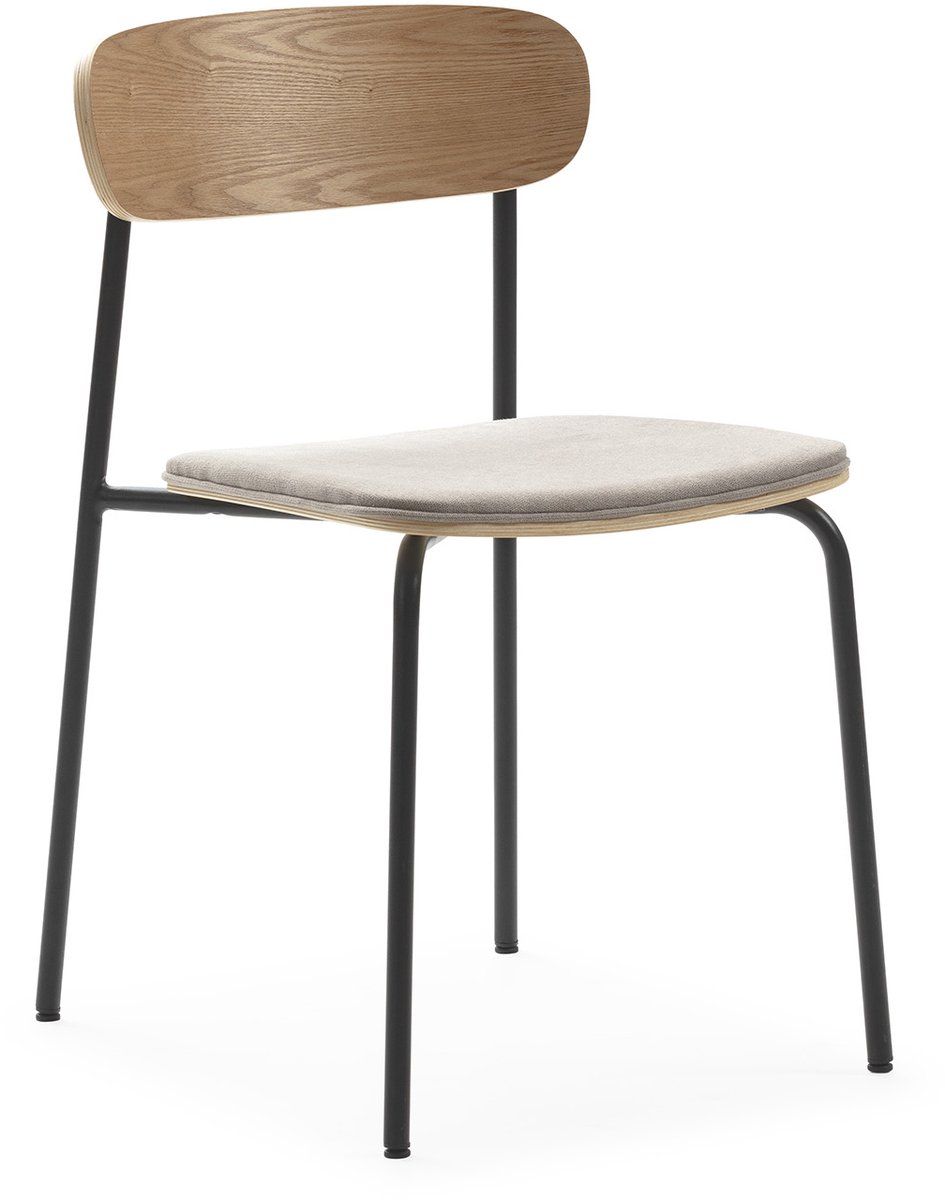 Eetkamerstoel Adriana Taupe/zwart - Giga Meubel - Set van 2