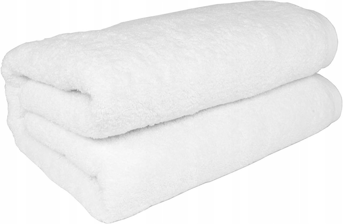 Groot Hotel Handdoek 100x150cm Katoen Wit Badhanddoek Sauna Spa
