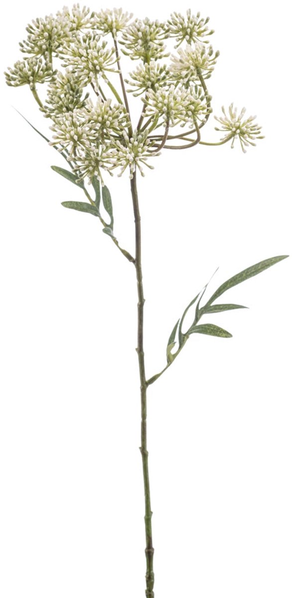 Emerald Kunstbloem Dille 76cm wit/groen - Kunstplant voor binnen