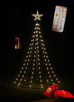 HEM 3m LED Vlaggenmast Verlichting met Zwarte Mast - Lichtkerstboom - Kerstboom 3.0 m - 550 LED - Met HEM Opbergzak