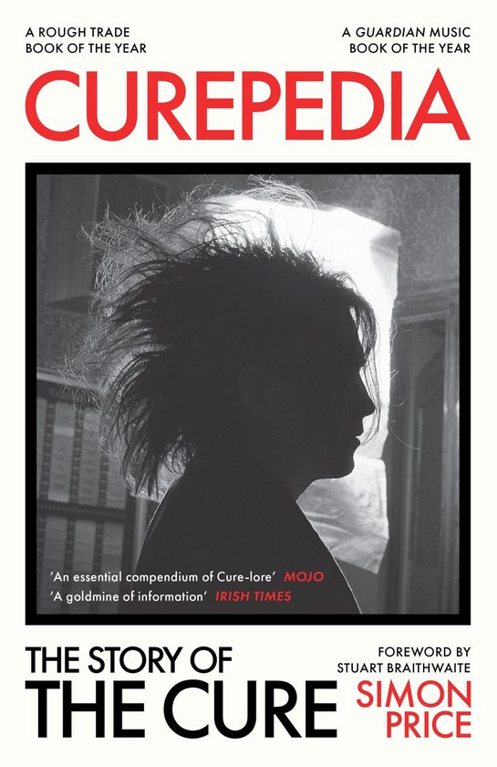 Livre intitulé 'CUREPEDIA' avec une photo en noir et blanc d'une personne aux cheveux en bataille.