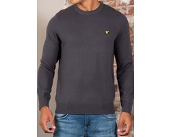 Lyle & Scott Cotton merino crew neck jumper - shadow