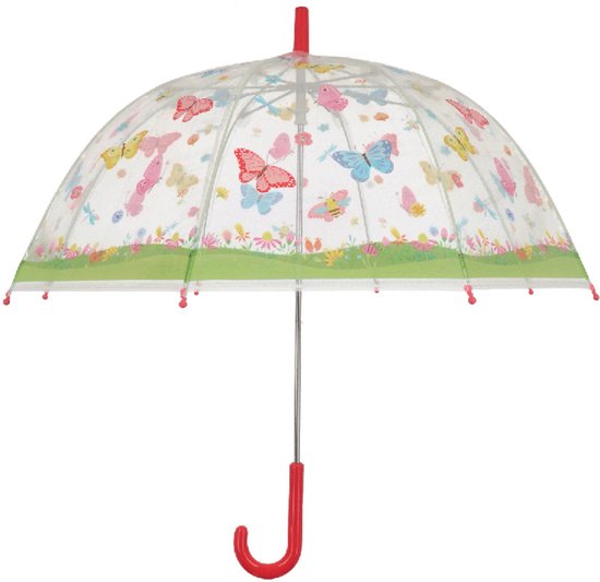 Esschert Design Parapluie enfant papillons transparents