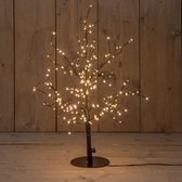 Anna's Collection Lichtboom - zwart - metaal - 60 cm - 240 led lichtjes - klassiek warm - verlichte kerstboom