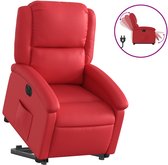 vidaXL - Fauteuil releveur électrique - similicuir - rouge